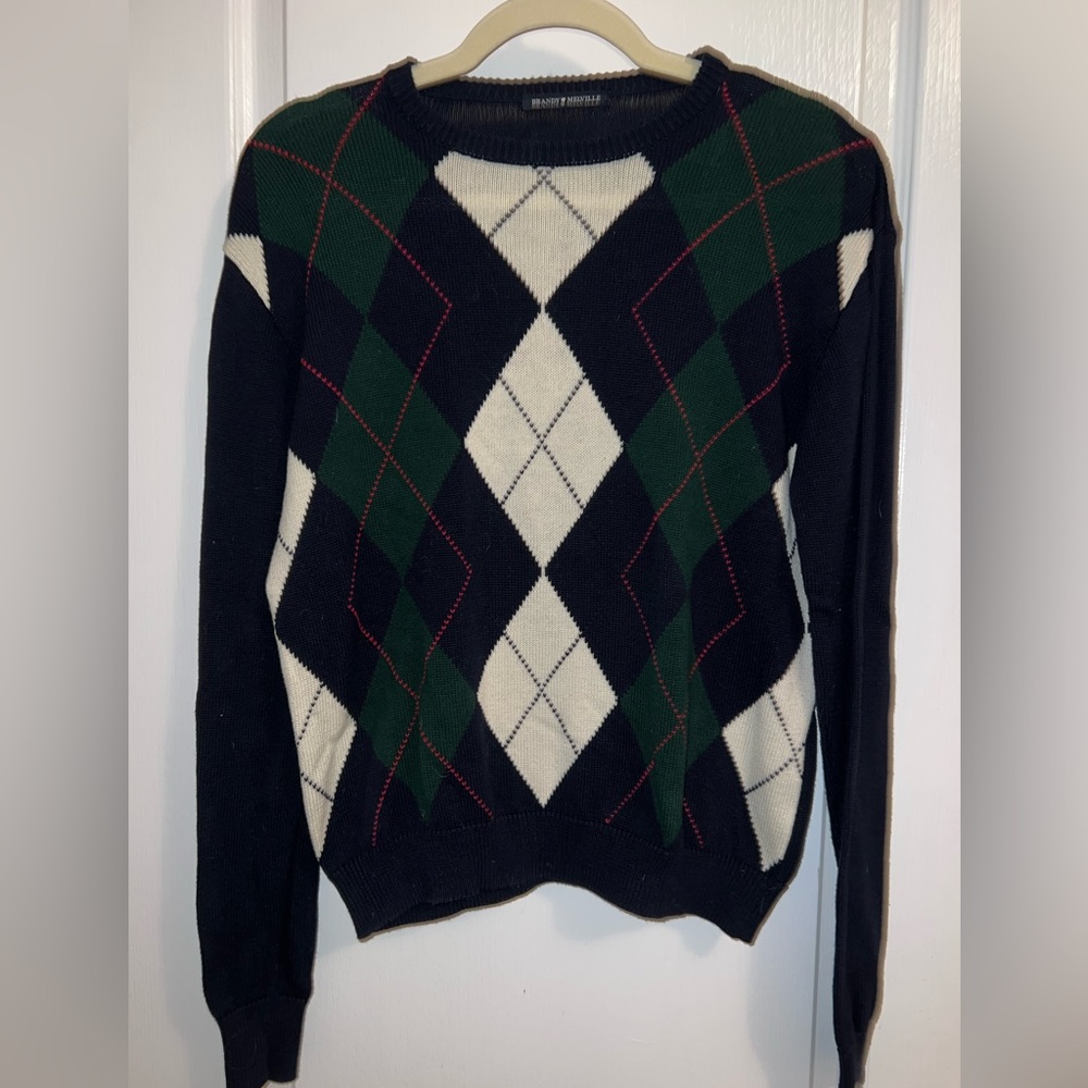 Brandy Melville Argyle Sweater - Picture 1 of 7